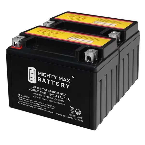 YTX9-BS Battery for '00-02 Kawasaki ZX600J Ninja ZX-6R - 2PK, Mighty Max Battery, Mfr#: MAX3507527